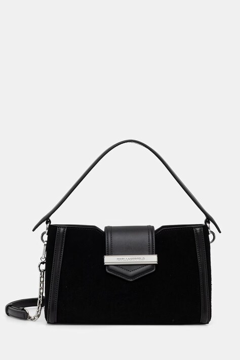 Karl Lagerfeld crossbody kabelka dámska semišová čierna B3W30071