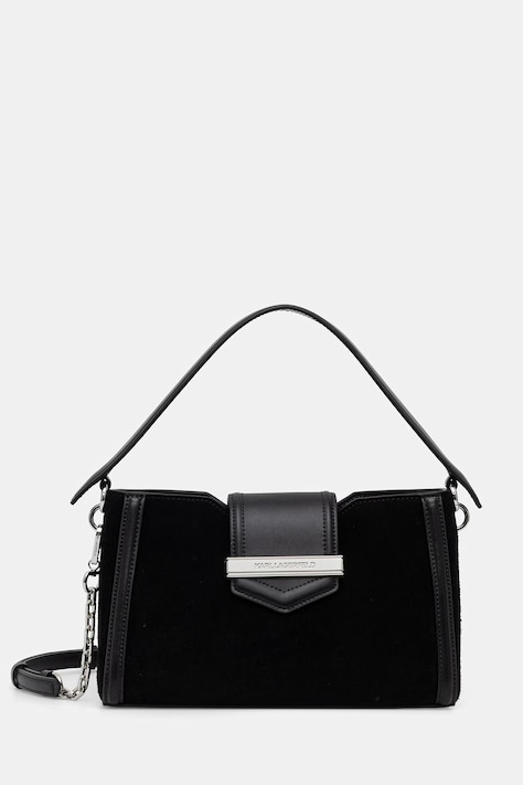 Karl Lagerfeld crossbody kabelka dámska semišová čierna B3W30071
