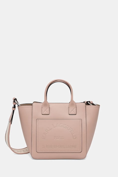 Karl Lagerfeld kabelka dámska kožená ružová B3W30093
