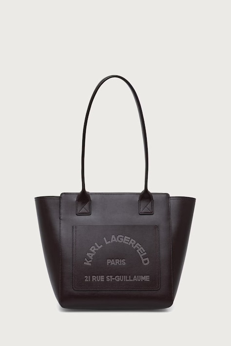 Karl Lagerfeld Shopper γυναικεία δερμάτινη καφέ B3W30096