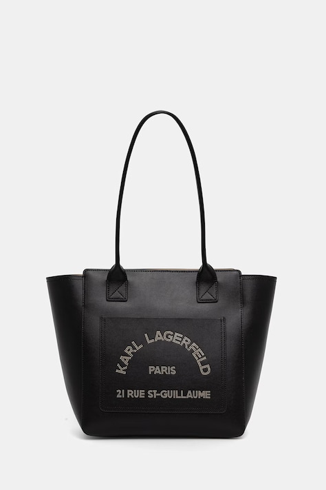 Karl Lagerfeld geantă shopper pentru femei din piele neagră B3W30096