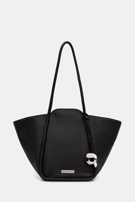 Karl Lagerfeld tote torba za žene od imitacije kože IKON crna B3W30116
