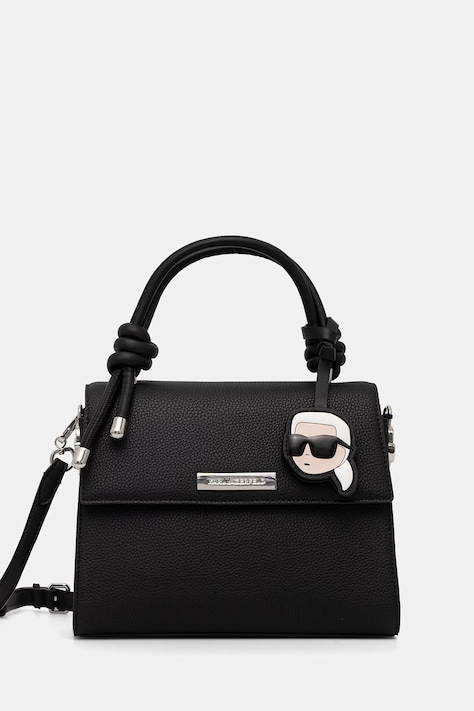 Karl Lagerfeld crossbody torba za žene od imitacije kože IKON crna B3W30125
