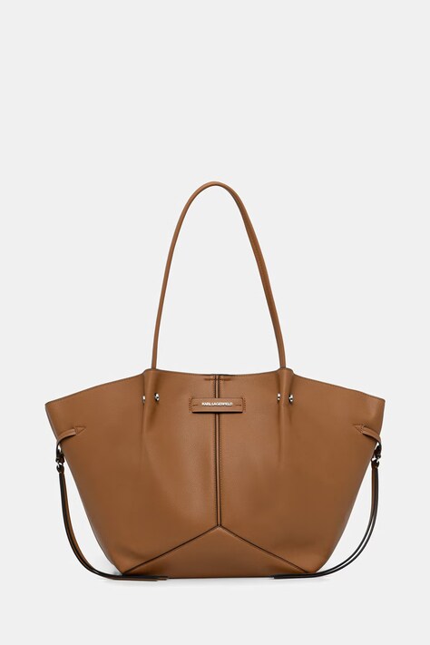 Karl Lagerfeld torebka tote damska z imitacji skóry brązowa B3W30347