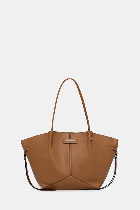 Karl Lagerfeld чанта tote дамска от имитация на кожа кафява B3W30347