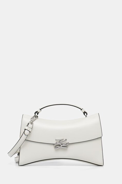 Karl Lagerfeld crossbody kabelka dámska kožená K/AUTOGRAPH biela B3W30270