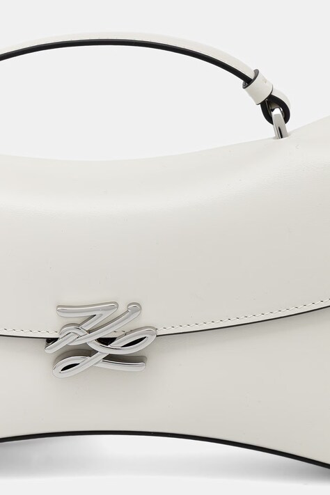 Karl Lagerfeld torebka crossbody damska skórzana K/AUTOGRAPH biała B3W30270