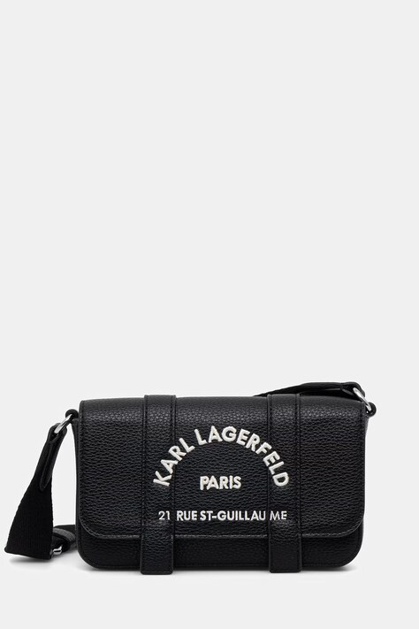 Karl Lagerfeld torebka crossbody damska z imitacji skóry K/RSG czarna B3W30342