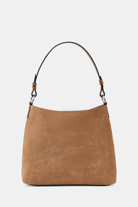 Karl Lagerfeld shopper torba za žene od brušene kože K/DAILY smeđa B3W30346