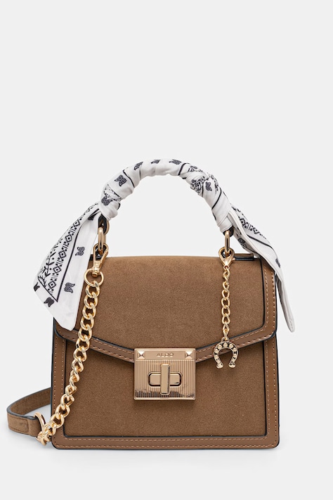 Aldo crossbody torba za žene od imitacije brušene kože CALOBAREL smeđa 14449991