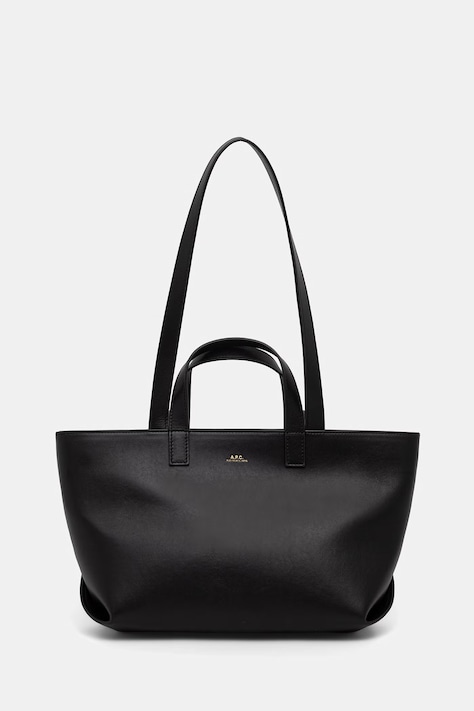 A.P.C. torebka shopper damska skórzana le drummer small czarna PXCEN.F67073