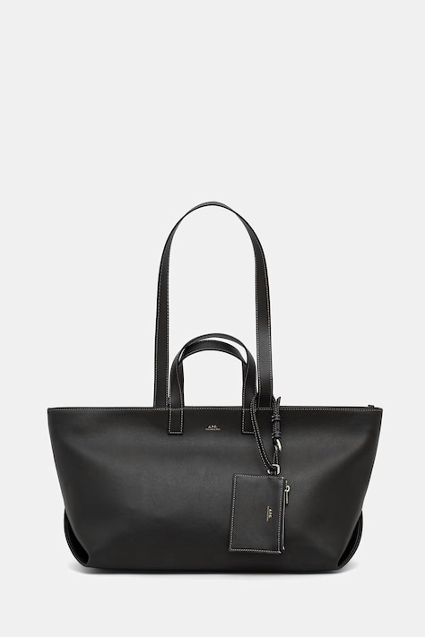 A.P.C. torebka shopper damska skórzana le drummer czarna PXCEN.F67057