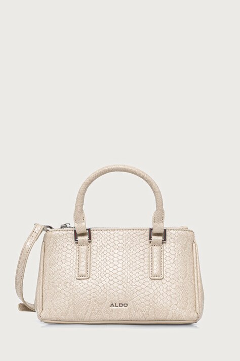 Aldo Torebka crossbody damska z imitacji skóry PATRICIEAA beżowa 14471836