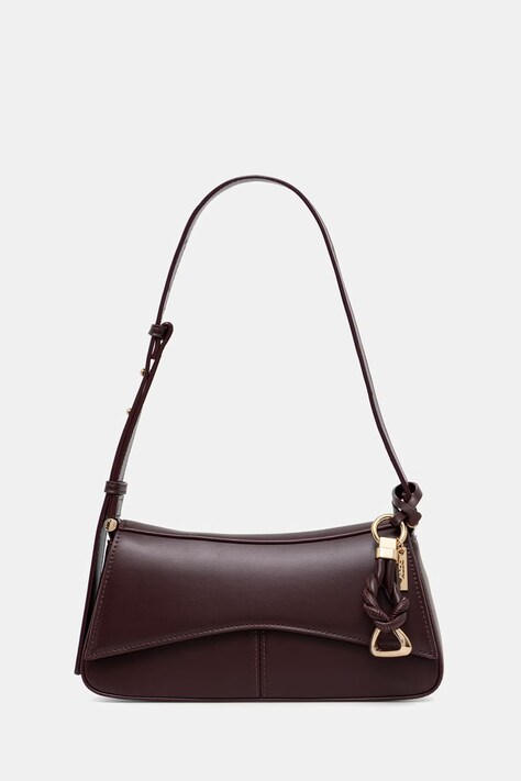 Aldo torebka hobo damska z imitacji skóry EVENA bordowa 14438399