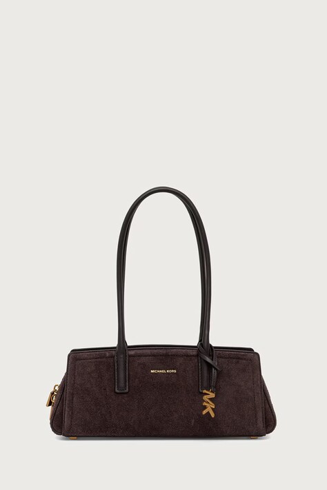 MICHAEL Michael Kors Torebka bagietka damska zamszowa LAILA brązowa 30T6A9IT0S