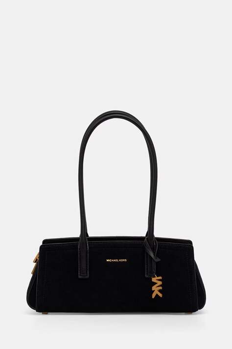 MICHAEL Michael Kors torebka bagietka damska zamszowa LAILA czarna 30T6A9IT0S