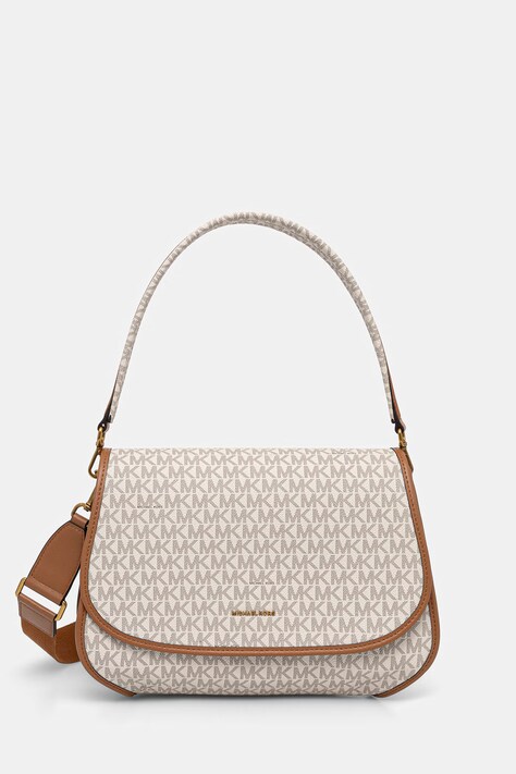 MICHAEL Michael Kors torebka crossbody damska z imitacji skóry Holmes beżowa 30T6AX3M2B