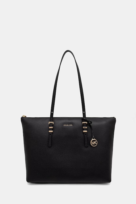 MICHAEL Michael Kors torebka shopper damska skórzana QUINN czarna 30T6GQNT7L