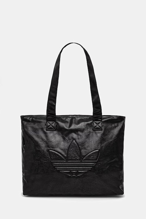 adidas Originals geantă shopper pentru femei cu imitație de piele neagră KR1565
