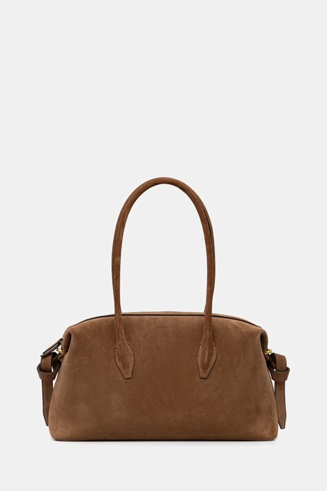Yuzefi torebka damska zamszowa BRIOCHE DUFFLE brązowa YUZPF25-HB-BD-S015