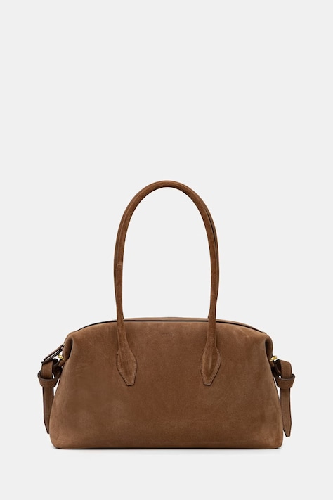 Yuzefi torebka damska zamszowa BRIOCHE DUFFLE brązowa YUZPF25-HB-BD-S015