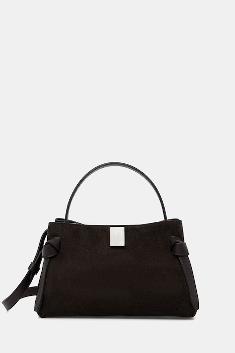 Yuzefi torebka crossbody damska zamszowa GYOZA MINI czarna YUZSS26-HB-MGZ-S029