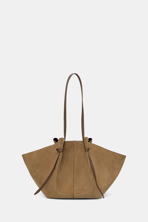 Yuzefi torebka shopper damska zamszowa LARGE MOCHI zielona YUZAW26-HB-LM-S031