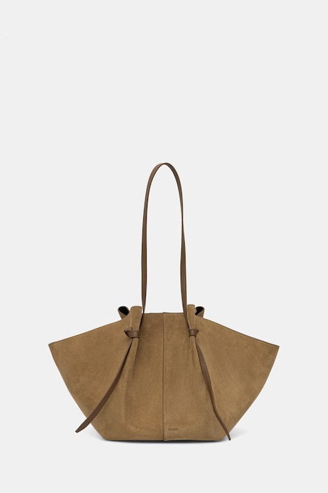 Yuzefi torebka shopper damska zamszowa LARGE MOCHI zielona YUZAW26-HB-LM-S031