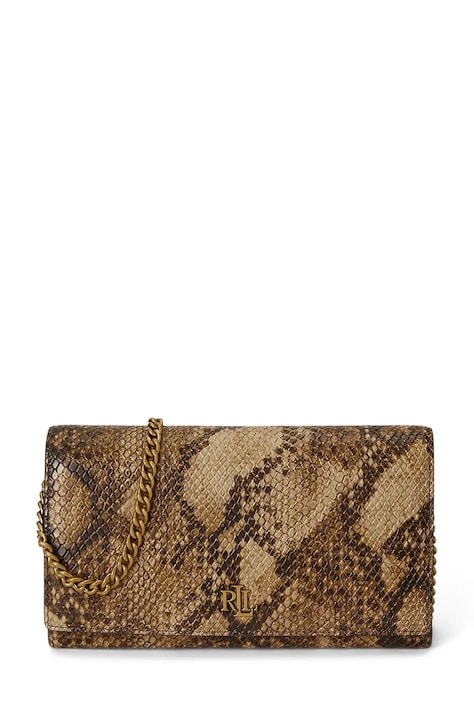 Lauren Ralph Lauren torebka crossbody damska skórzana zielona 432P15692