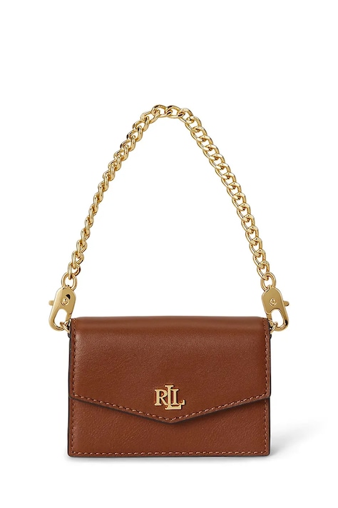 Lauren Ralph Lauren kopertówka damska skórzana brązowa 432P11755