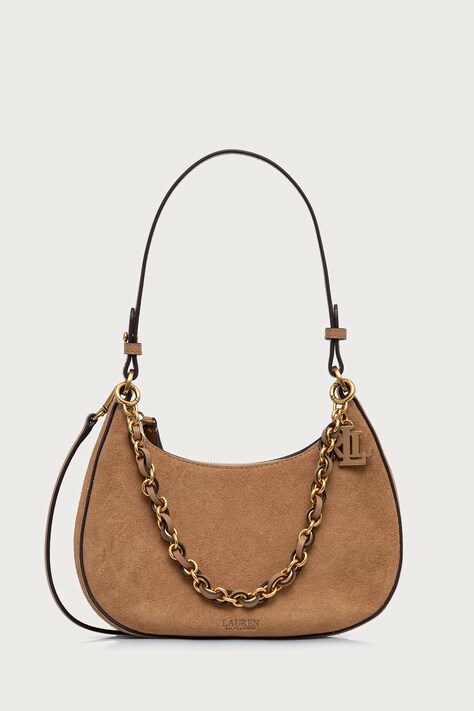 Lauren Ralph Lauren Crossbody torbica ženska semišasta rjava 431P15639