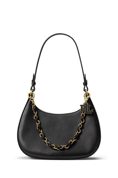 Lauren Ralph Lauren torebka hobo damska skórzana czarna 431P11747