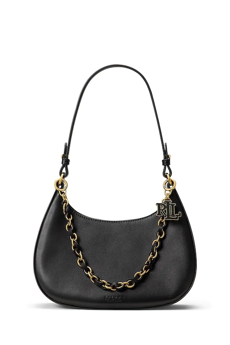 Lauren Ralph Lauren torebka hobo damska skórzana czarna 431P11747