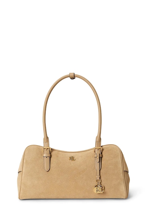 Lauren Ralph Lauren torebka bagietka damska zamszowa beżowa 431P15643