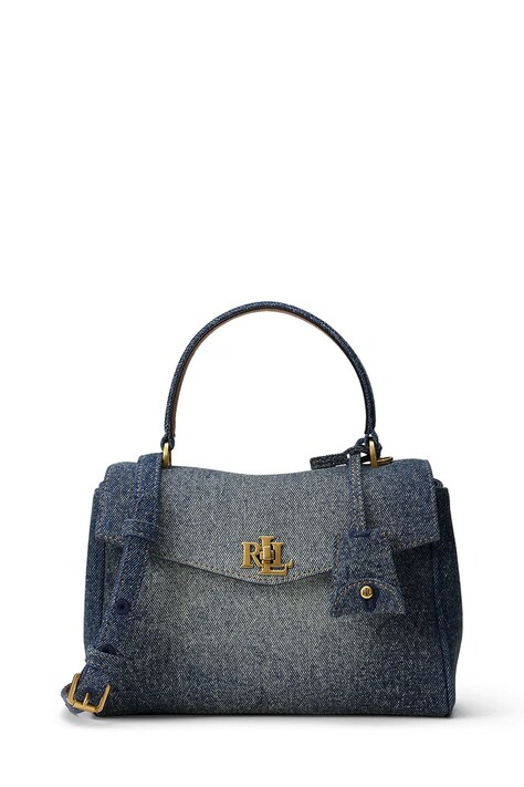 Lauren Ralph Lauren torebka crossbody damska jeansowa niebieska 431P15613