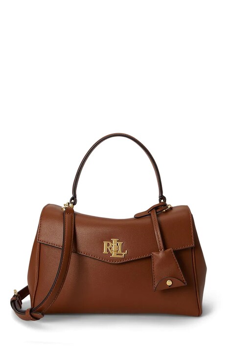 Lauren Ralph Lauren Torebka crossbody damska skórzana brązowa 431P15611