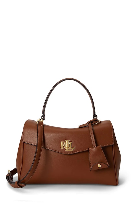Lauren Ralph Lauren Torebka crossbody damska skórzana brązowa 431P15611