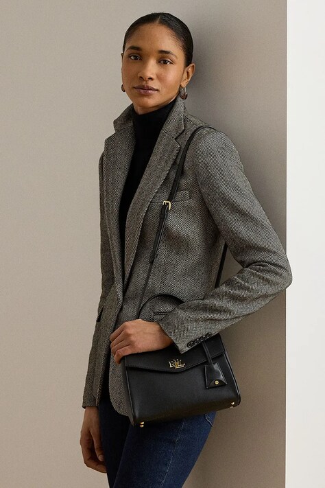 Lauren Ralph Lauren сумка крос-боді жіноча шкіряна — AW26-TODZLA, чорний — фото 6