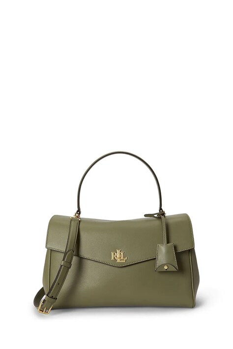 Lauren Ralph Lauren torebka damska skórzana zielona 431P11738