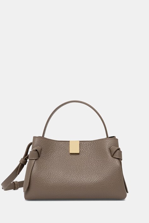 Yuzefi torebka crossbody damska skórzana GYOZA MINI brązowa YUZSS25-HB-MGZ-L052