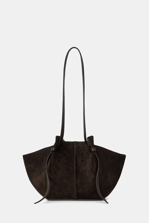 Yuzefi torebka shopper damska zamszowa MOCHI brązowa YUZSS26-HB-MO-S029