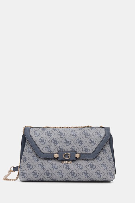 Guess crossbody torba za žene od imitacije kože LINDSEY plava HWSG97 49210