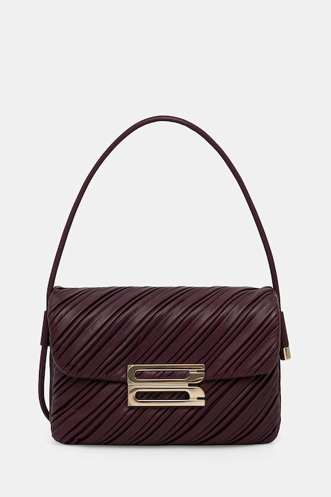 Victoria Beckham torebka damska skórzana Dorian bordowa B325AAC006644A