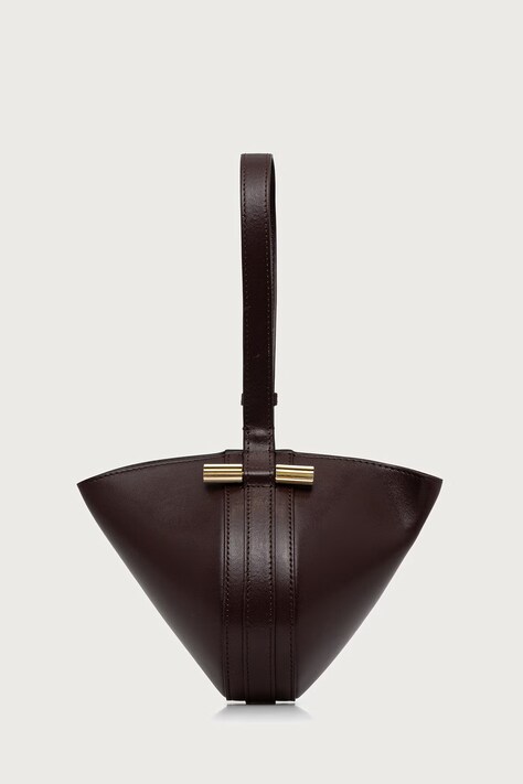 Victoria Beckham Torebka hobo damska skórzana Portofino bordowa B325AAC006639A