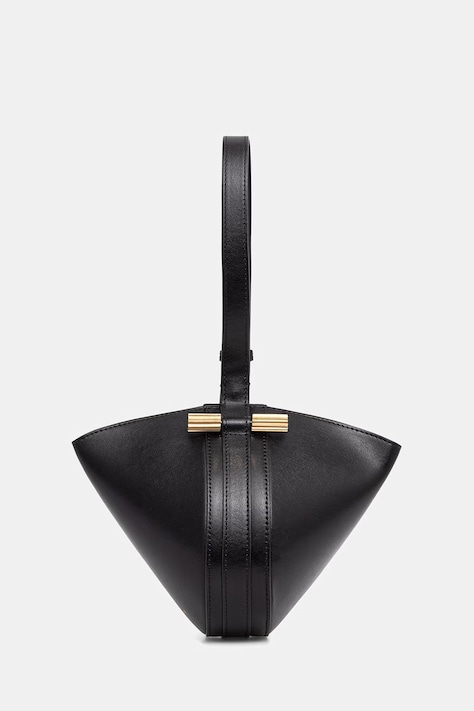 Victoria Beckham torebka hobo damska skórzana Portofino czarna B325AAC006639A