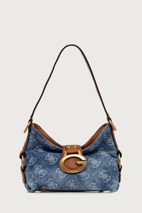 Guess сумочка hobo жіноча з бавовною CAMDEN блакитна HWDB93 08720