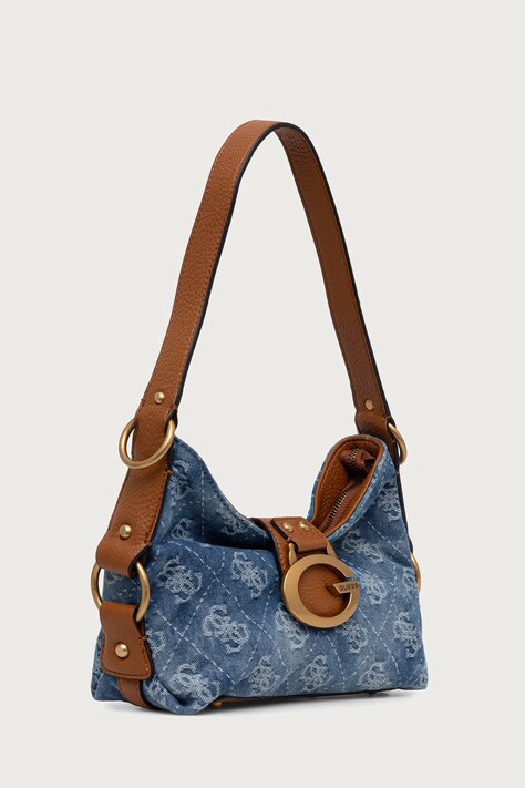 Guess mala torba hobo za žene s pamukom CAMDEN plava HWDB93 08720
