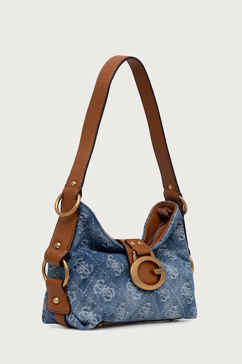 Guess mala torba hobo za žene s pamukom CAMDEN plava HWDB93 08720