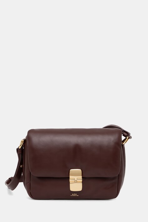 A.P.C. crossbody kabelka dámska kožená sac grace soft burgundská PXCBS.F67022