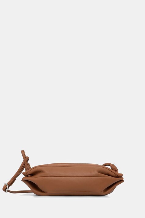 Marimekko чанта crossbody дамска от кожа кафява 095702